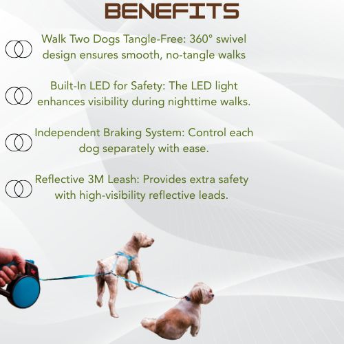 Retractable Dual Doggie Leash